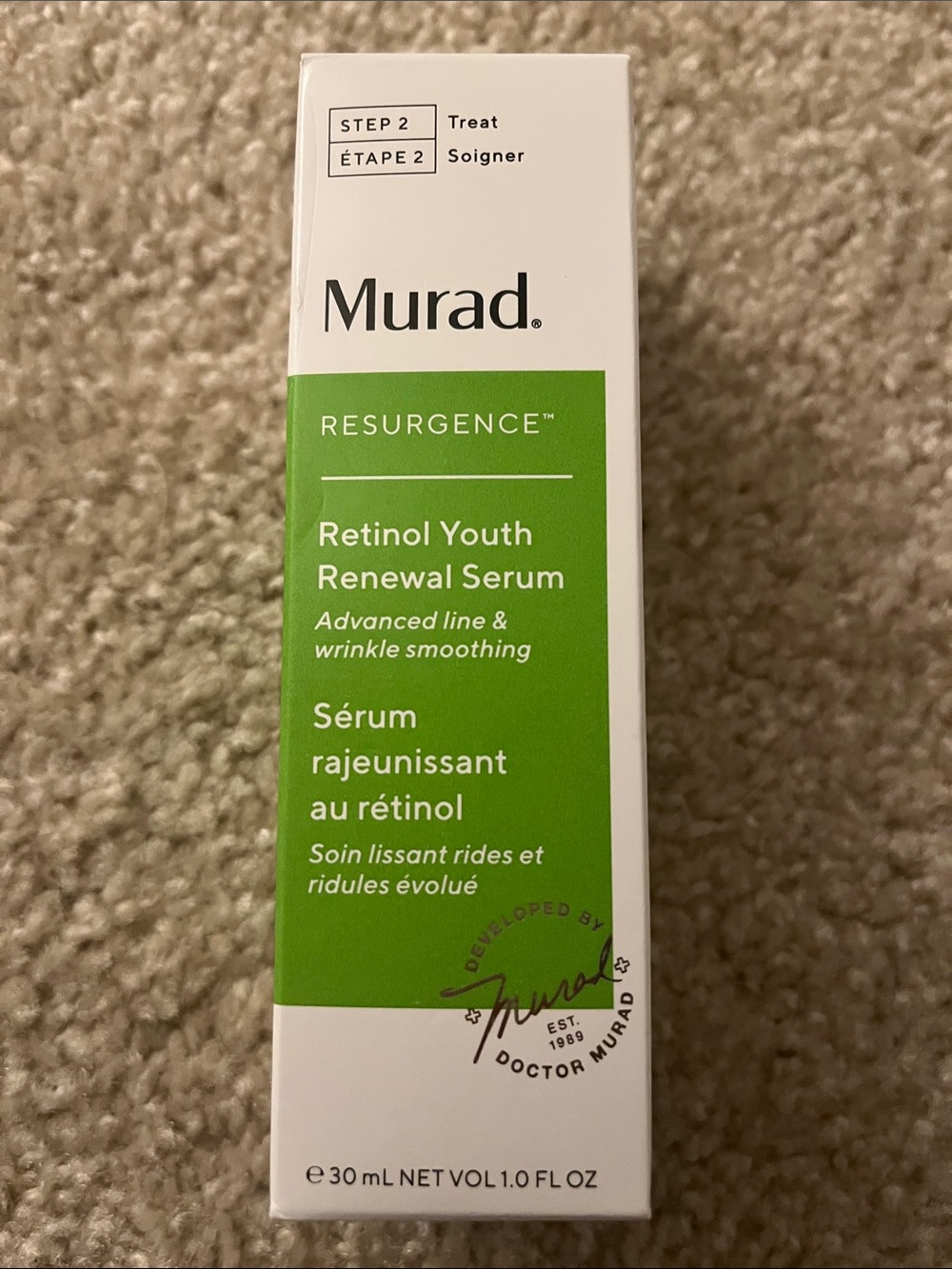 Murad Retinol Youth Renewal Serum - Green & White Packaging